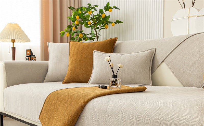 Universal Chenille Cushion Cover Set - Light Luxury Non-Slip Home Decor