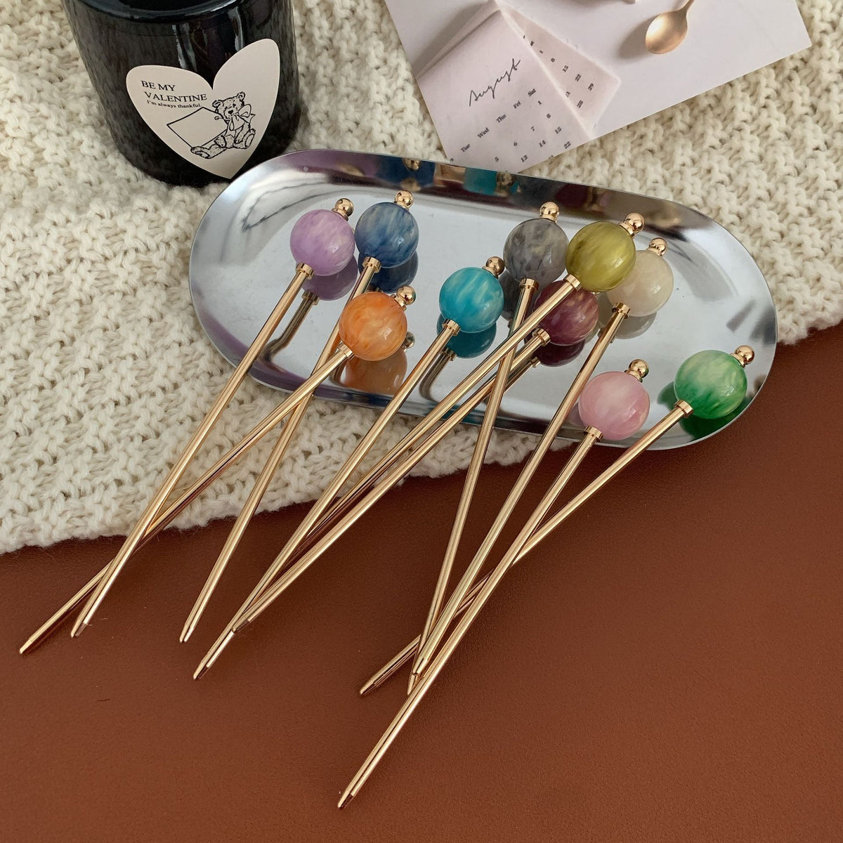 Metal Ball Hairpin for Updo & Bun Styling