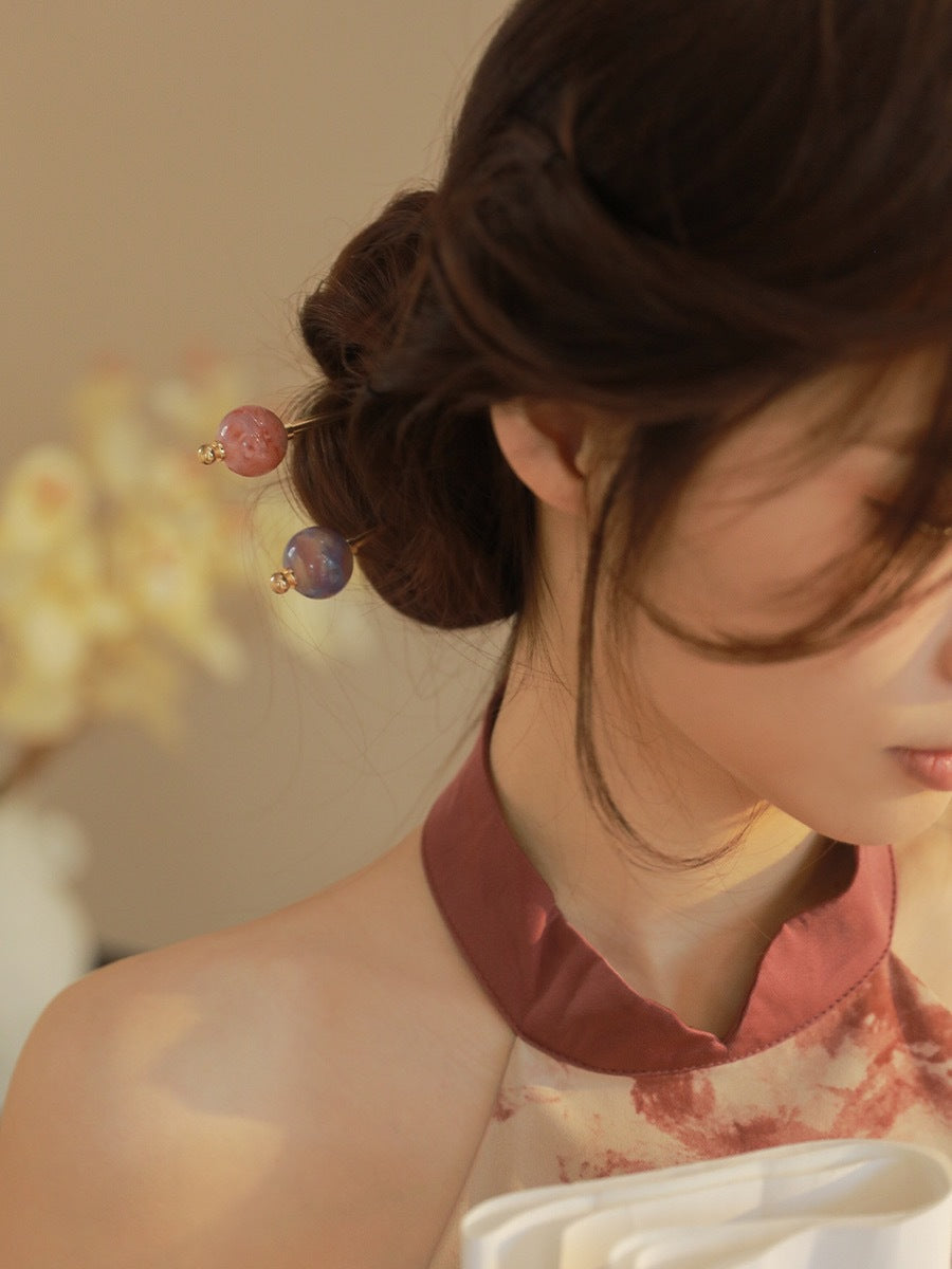 Metal Ball Hairpin for Updo & Bun Styling