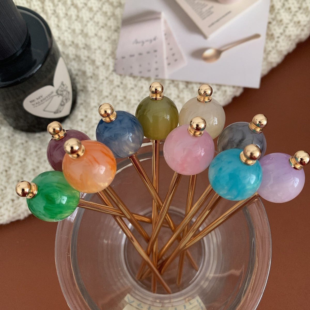 Metal Ball Hairpin for Updo & Bun Styling