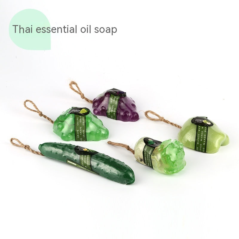 Fruit-Shaped Essential Oil Handmade Soap - Melon, Bath & Face Wash