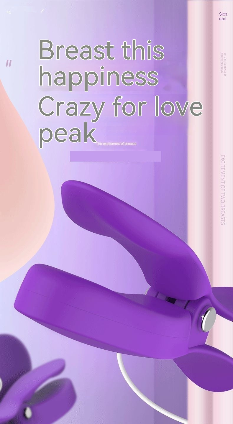 Purple Nipple Clamp for Sensual Pleasure Adult Wellness Device