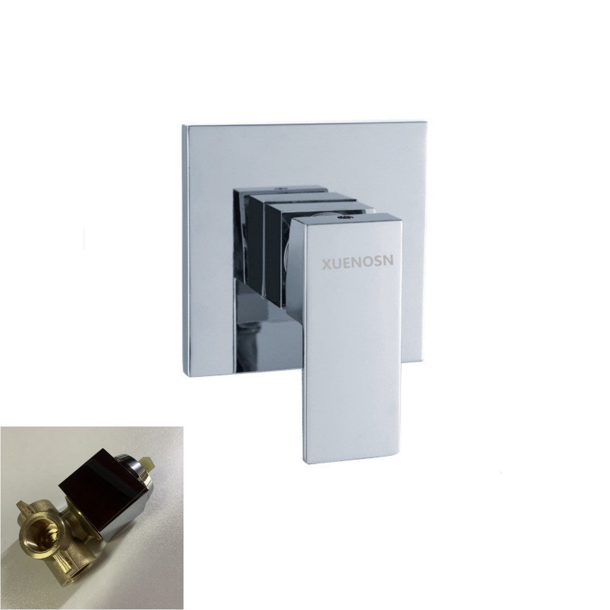 Three-Way Wall-Mounted Concealed Shower Faucet - Hot & Cold Mixer