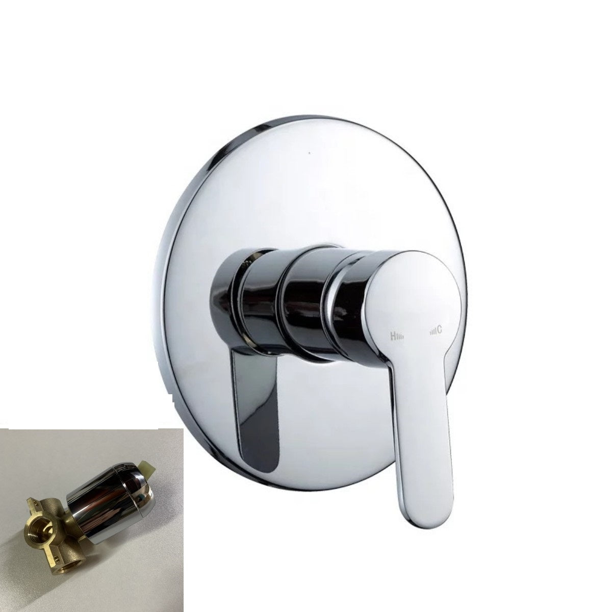 Three-Way Wall-Mounted Concealed Shower Faucet - Hot & Cold Mixer