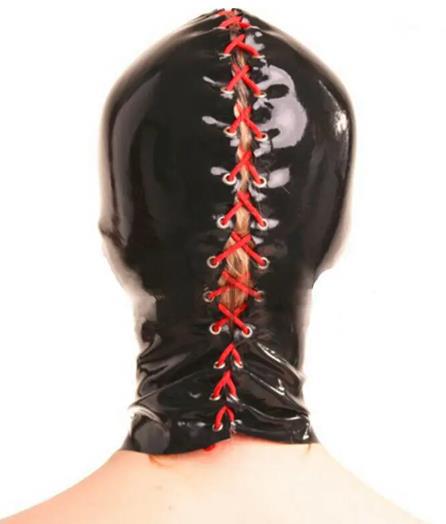Halloween Latex Mask Rubber Unisex Costume Mask Black S-XL