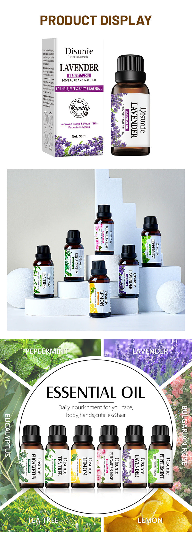 Essential Oil Massage Set - Multiple Fragrances