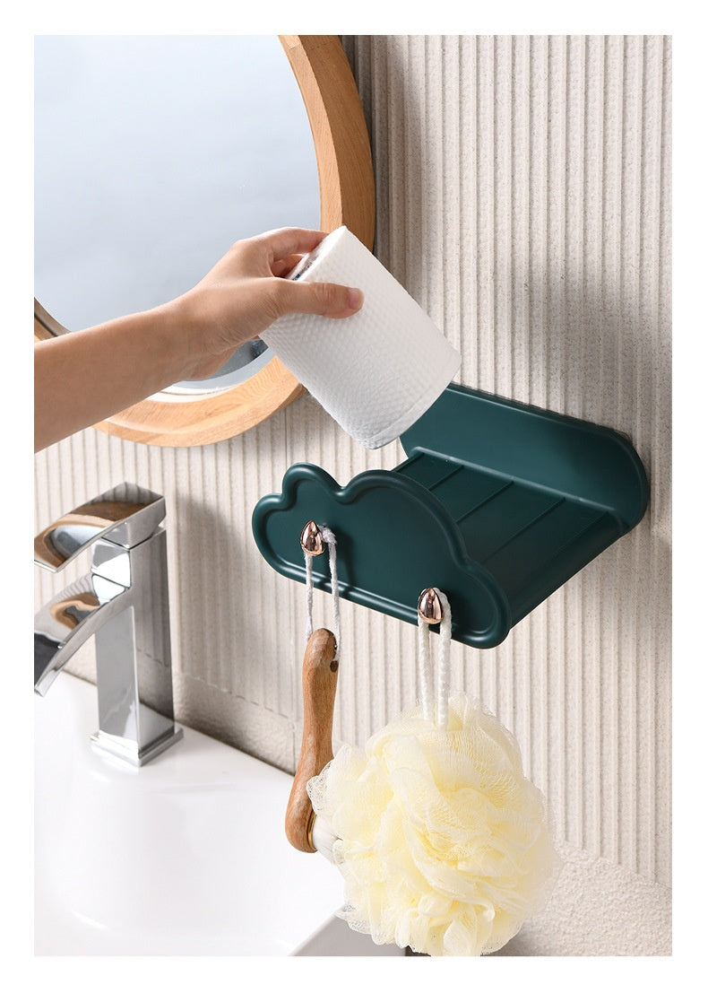 Plastic Wall Mount Key Hook Rack - Multi-Color Household Storage Organizer