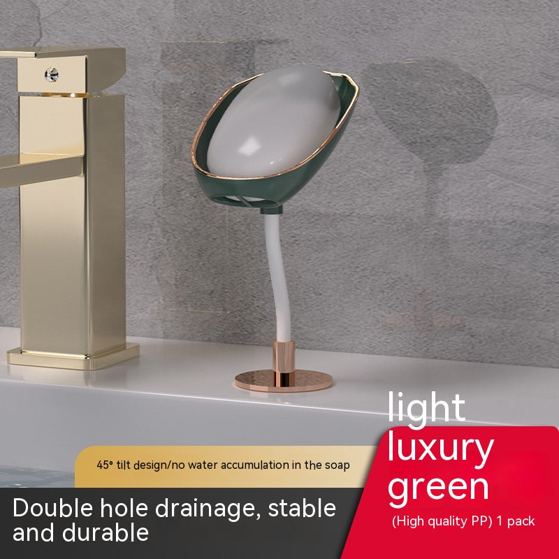 Wall Hanging Soap Dish with Drainage and Free Household Storage Rack