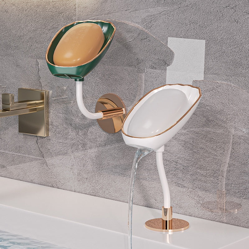 Wall Hanging Soap Dish with Drainage and Free Household Storage Rack