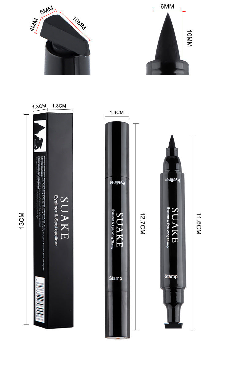 Women's Two-in-One Liquid Eyeliner with Seal Small & Big Head Options