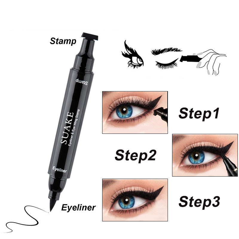 Women's Two-in-One Liquid Eyeliner with Seal Small & Big Head Options