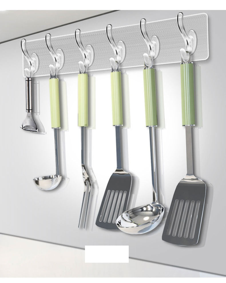Wall-Mounted Load-Bearing Hook Rack with Multiple Rows - Modern Home Storage