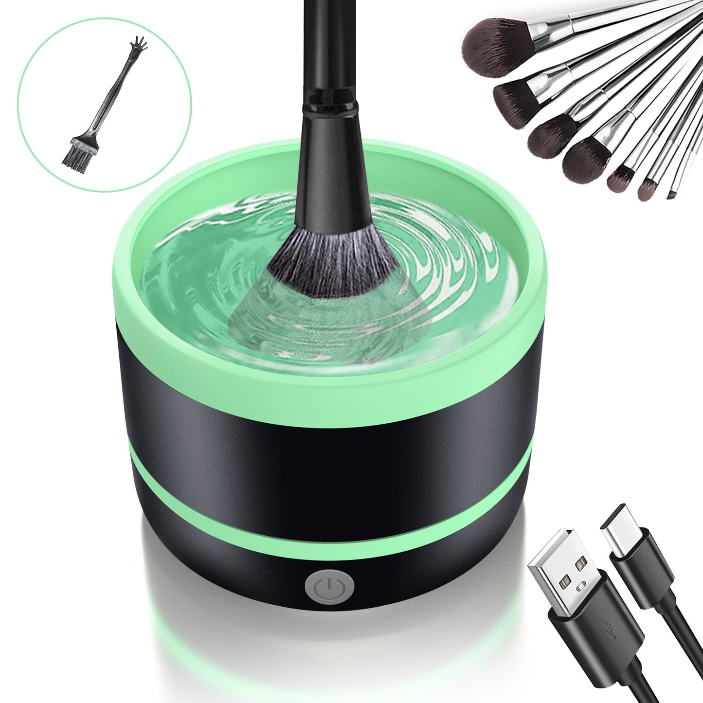 Electric Cosmetic Brush Cleaning Device - Type-C Beauty Tool
