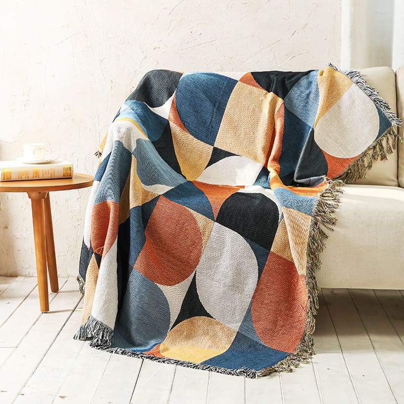 Outdoor Picnic Blanket - Camping & Garden Geometric Pattern Waterproof Throw