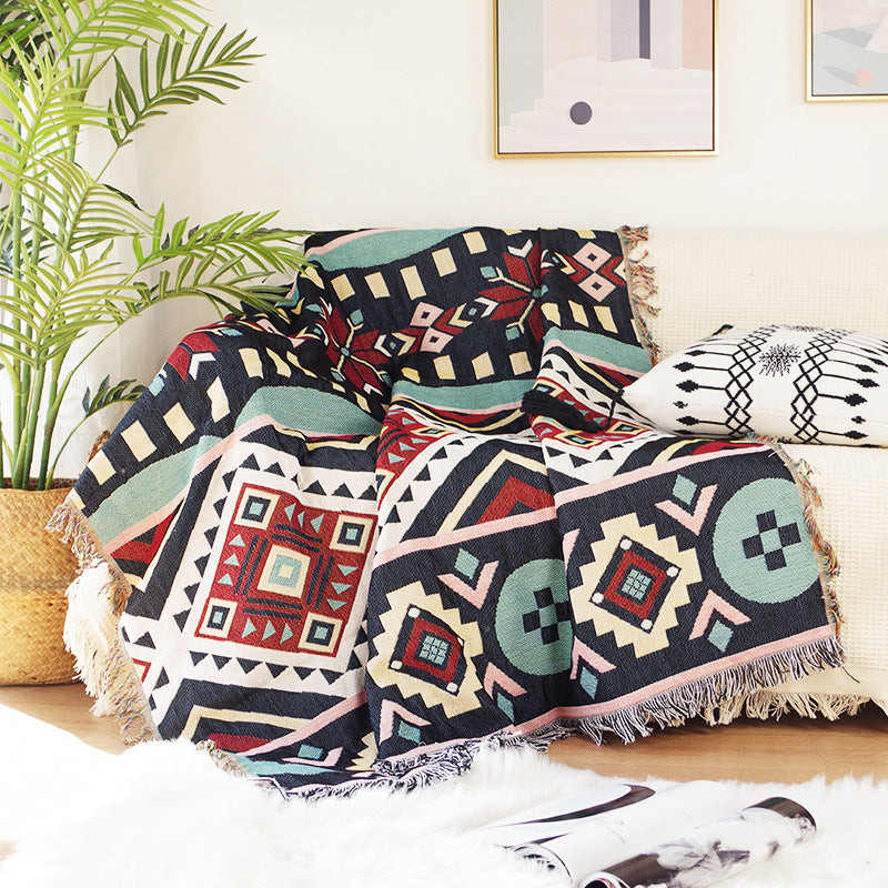 Outdoor Picnic Blanket - Camping & Garden Geometric Pattern Waterproof Throw