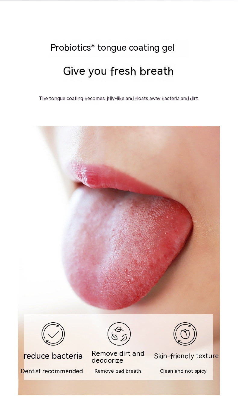 Tongue Cleaning Gel - Mint & Peach Flavors, 50g Oral Care Gel for Tongue Coating Removal