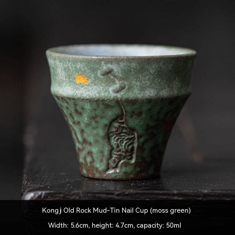 Nail Cup Tea Set with Multiple Color Options - Retro Clay Drinkware