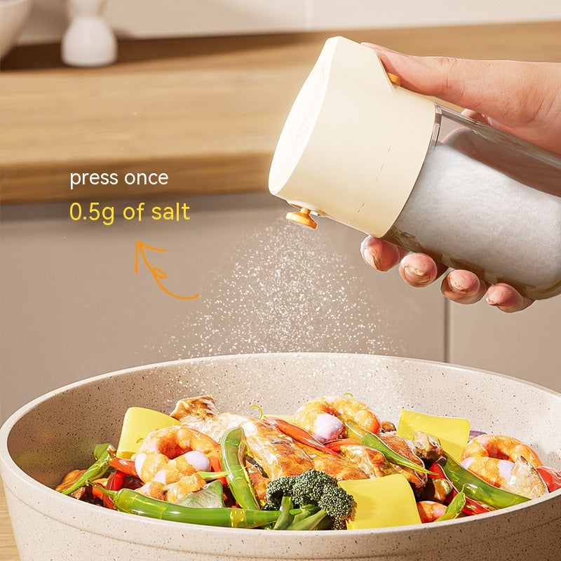 Salt Jar Glass Seasoning Bottle with Stainless Steel Spring - Multiple Colors