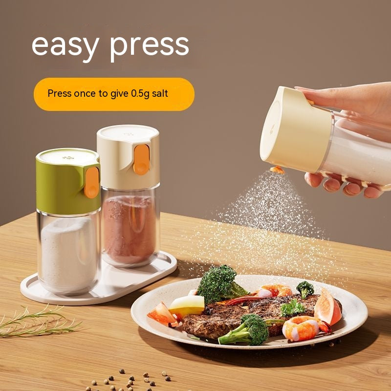 Salt Jar Glass Seasoning Bottle with Stainless Steel Spring - Multiple Colors
