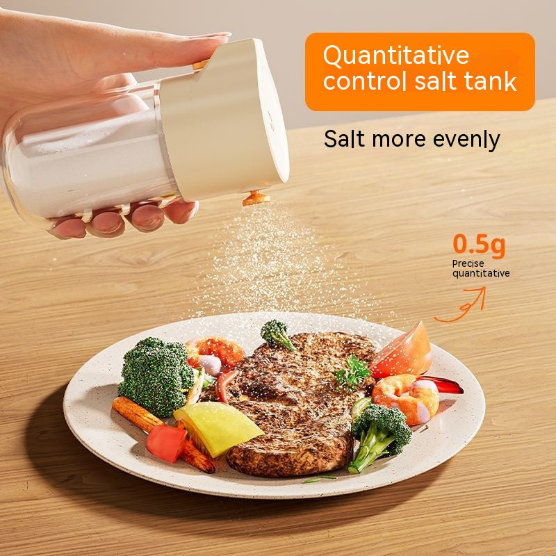 Salt Jar Glass Seasoning Bottle with Stainless Steel Spring - Multiple Colors