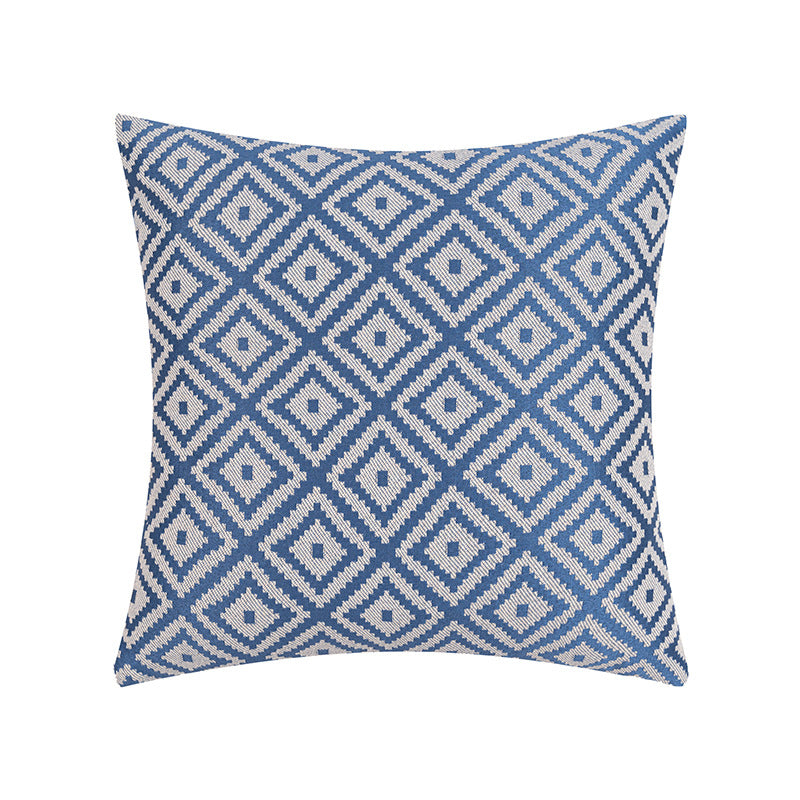 Nordic Rhombus Jacquard Pillow Cover Set Double-Sided Woven Cushion Cases
