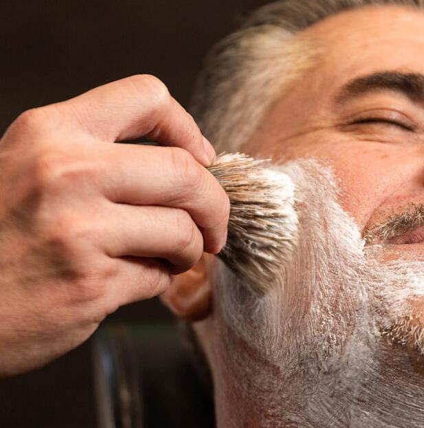 Men's Beard Cleaning Brush and Bowl Set - Nylon Hair Beard Grooming Kit