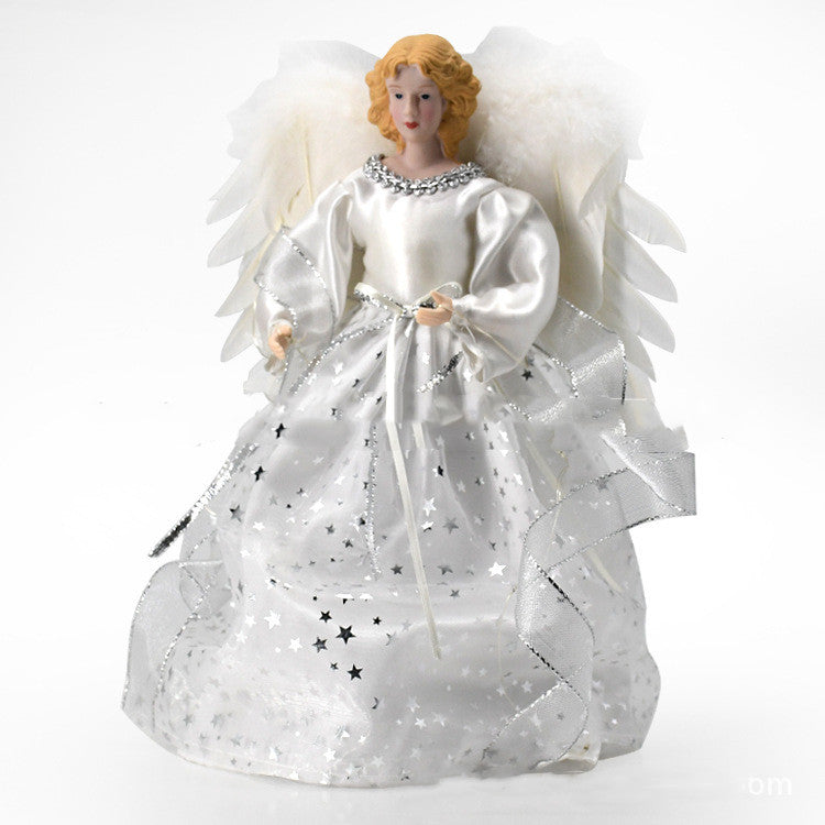 Christmas Tree Topper Angel Light Decoration - Silver & Gold Variants