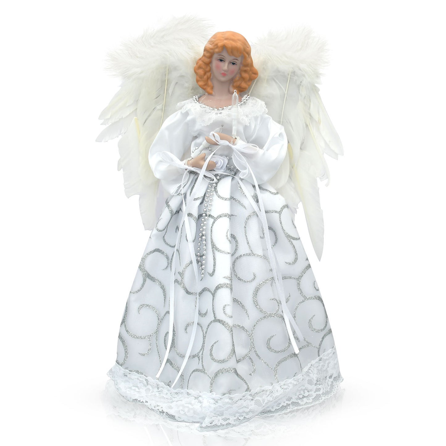 Christmas Tree Topper Angel Light Decoration - Silver & Gold Variants