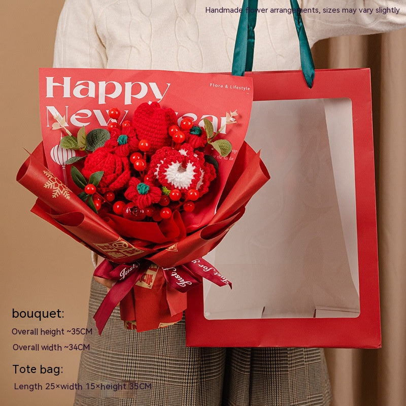 Colorful Tulip Knitted Bouquet Gift for Mother's Day, Graduation & Celebration