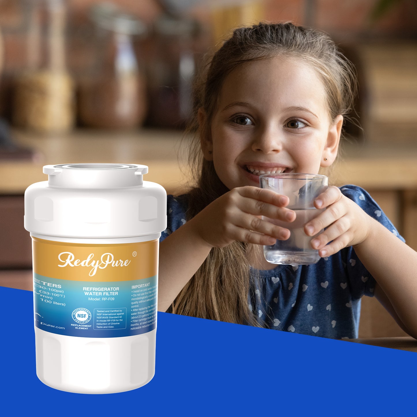 5-Pack Refrigerator Water Filter Replacement - BPA-Free, NSF Certified