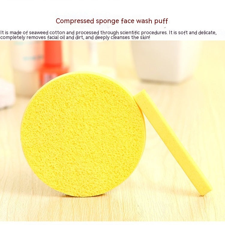 Facial Cleansing Sponge Strip - Soft Absorbent Round PVA Puff for Skin Care