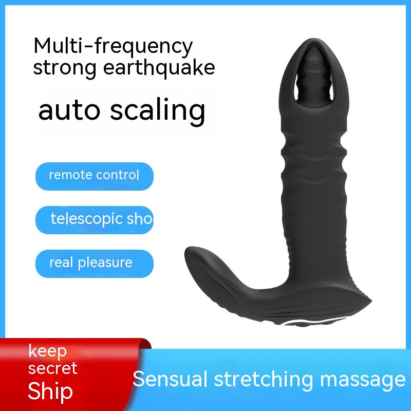 Wireless Remote Control Adult Masturbation Device with Telescopic Prostate Massager
