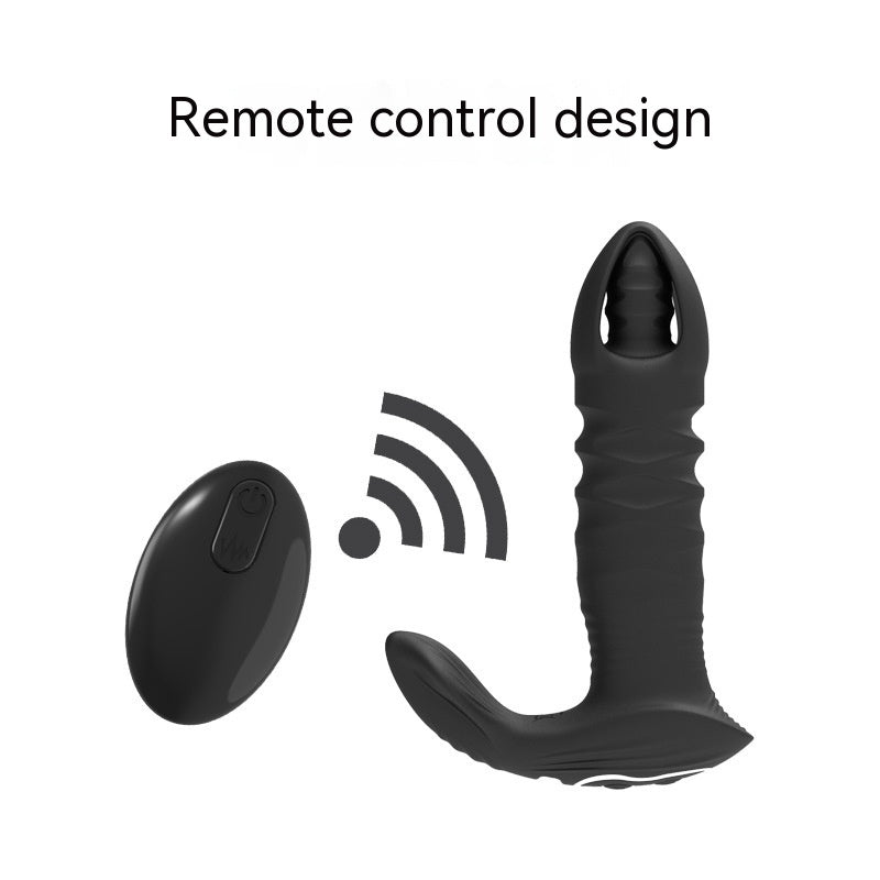 Wireless Remote Control Adult Masturbation Device with Telescopic Prostate Massager