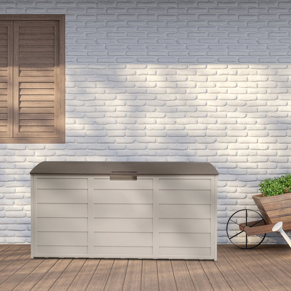 75 Gallon Weather-Resistant Plastic Outdoor Storage Box with Wheels