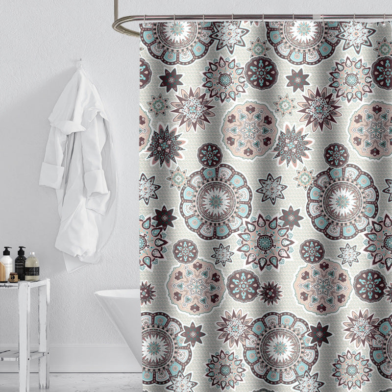Waterproof Shower Curtain with Thickening Printed Design - Home Bathroom Decor