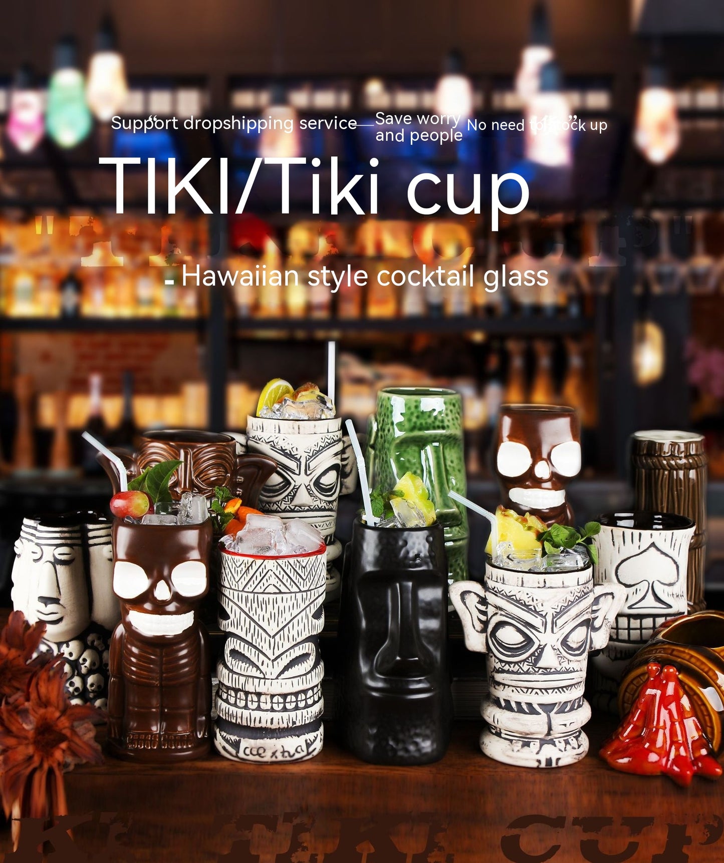 Creative Ceramic Cocktail Glass - Retro Style Multi-Design Drinkware