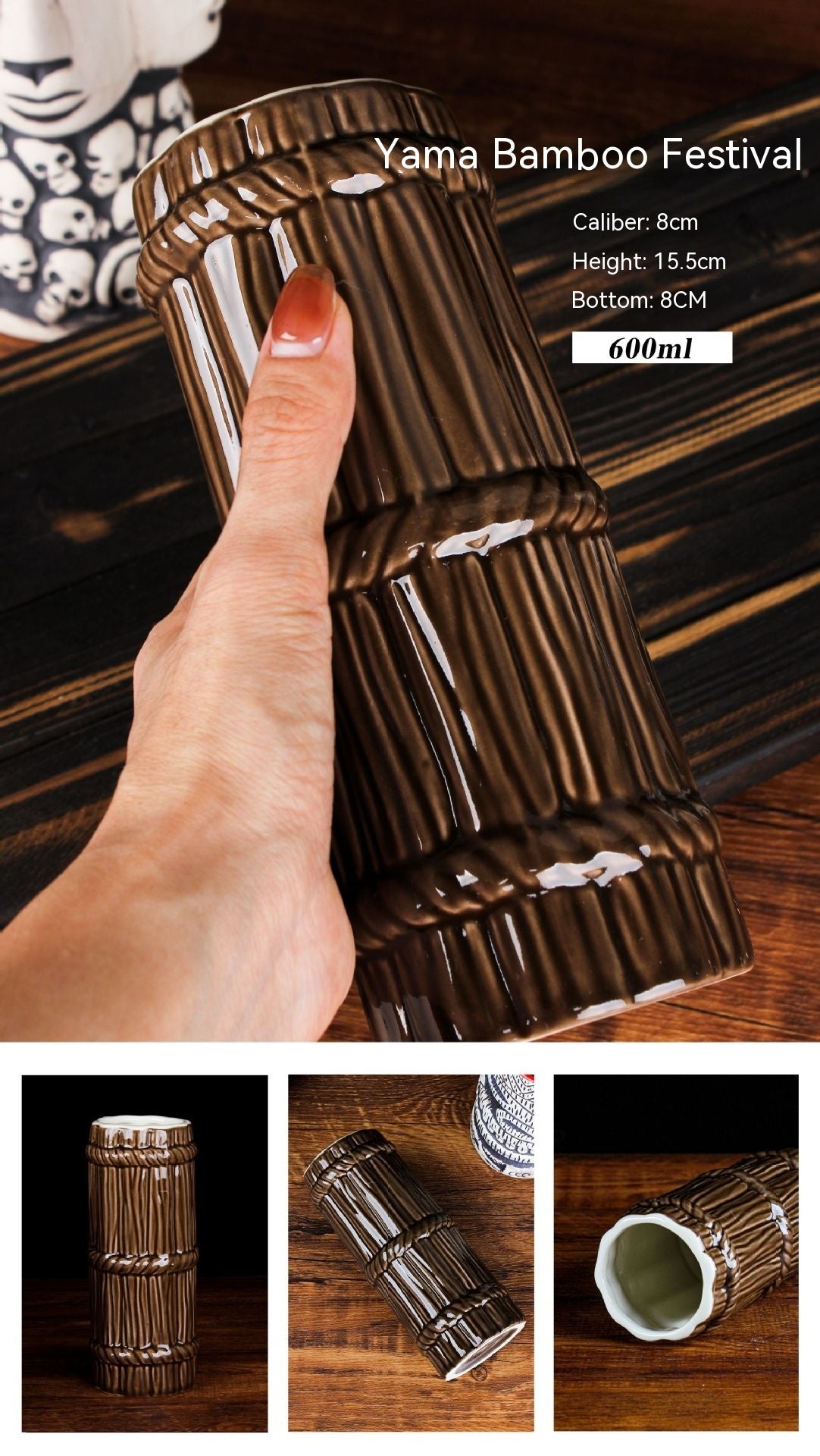 Creative Ceramic Cocktail Glass - Retro Style Multi-Design Drinkware