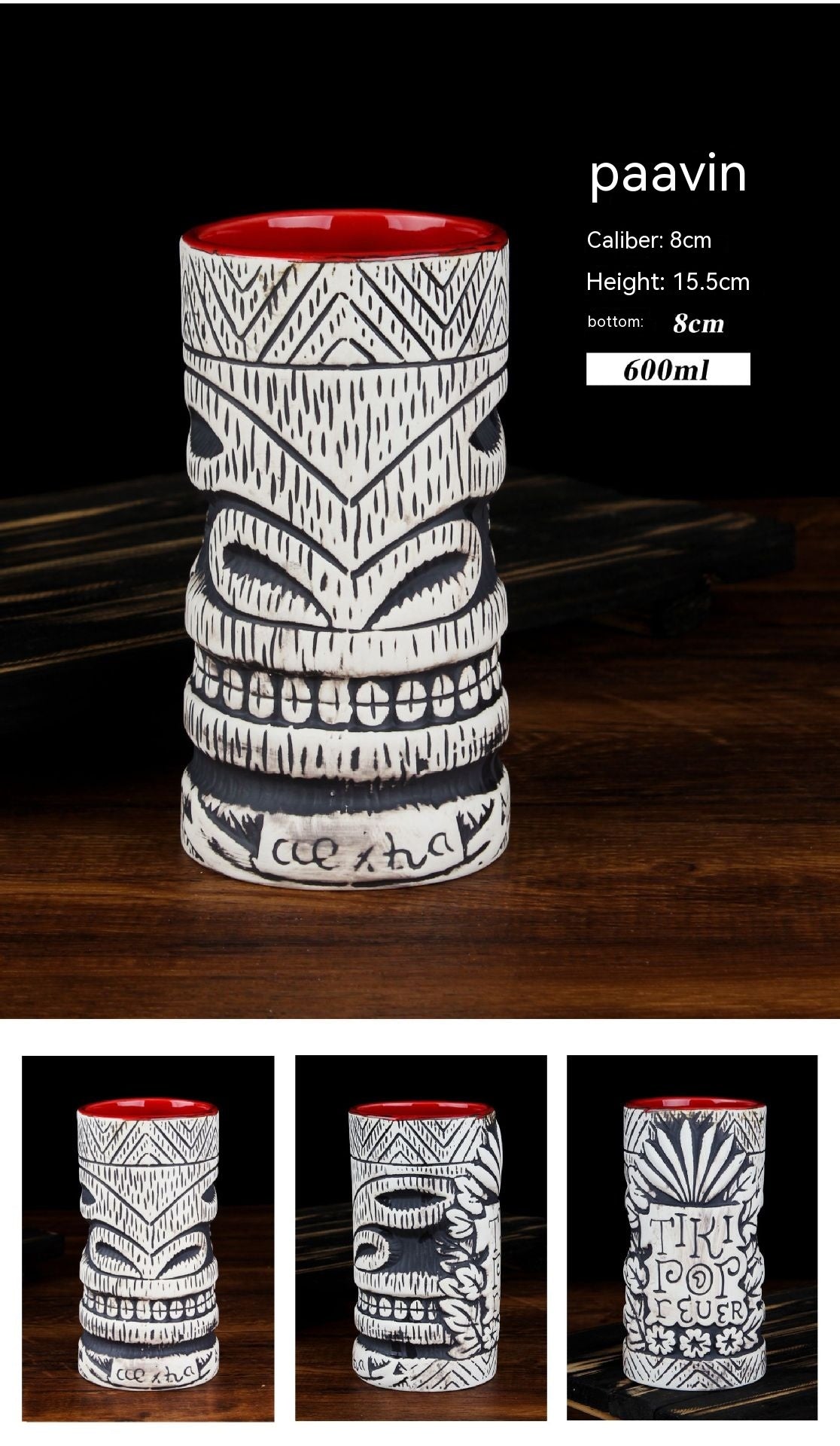 Creative Ceramic Cocktail Glass - Retro Style Multi-Design Drinkware