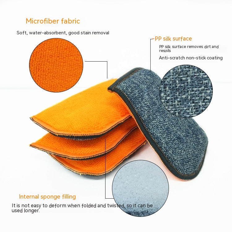 S-Type Kitchen Cleaning Sponge Mop 9x14cm - Household Dishwashing Tool