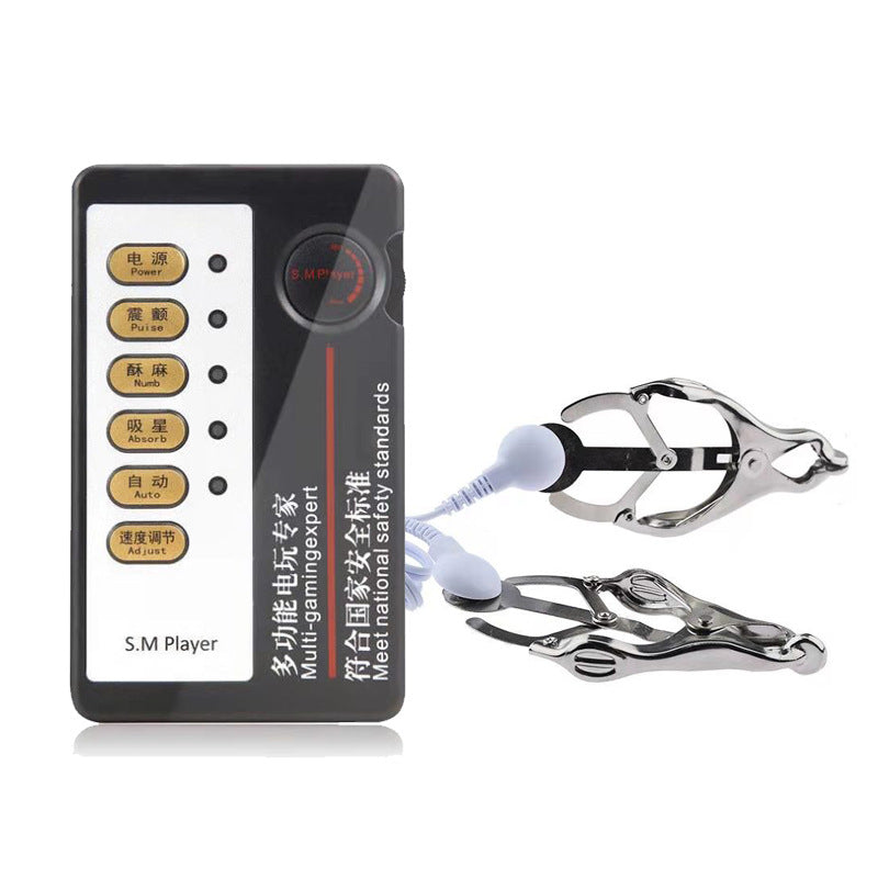 Electric Shock Nipple Clamp Pulse Therapy Toys for Adult Wellness