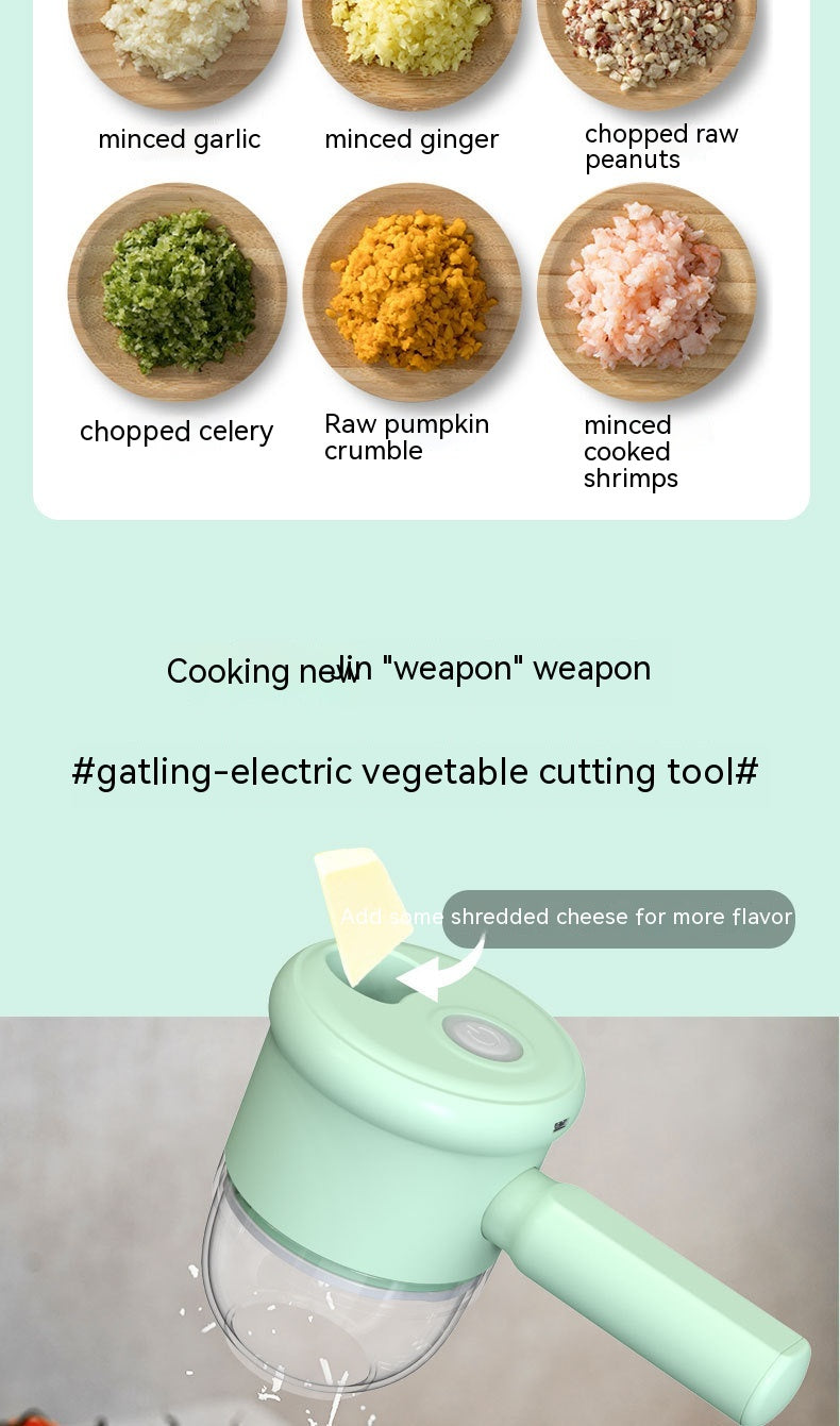 Multifunctional Electric Vegetable Cutter & Kitchen Hammer Set - Household Food Prep