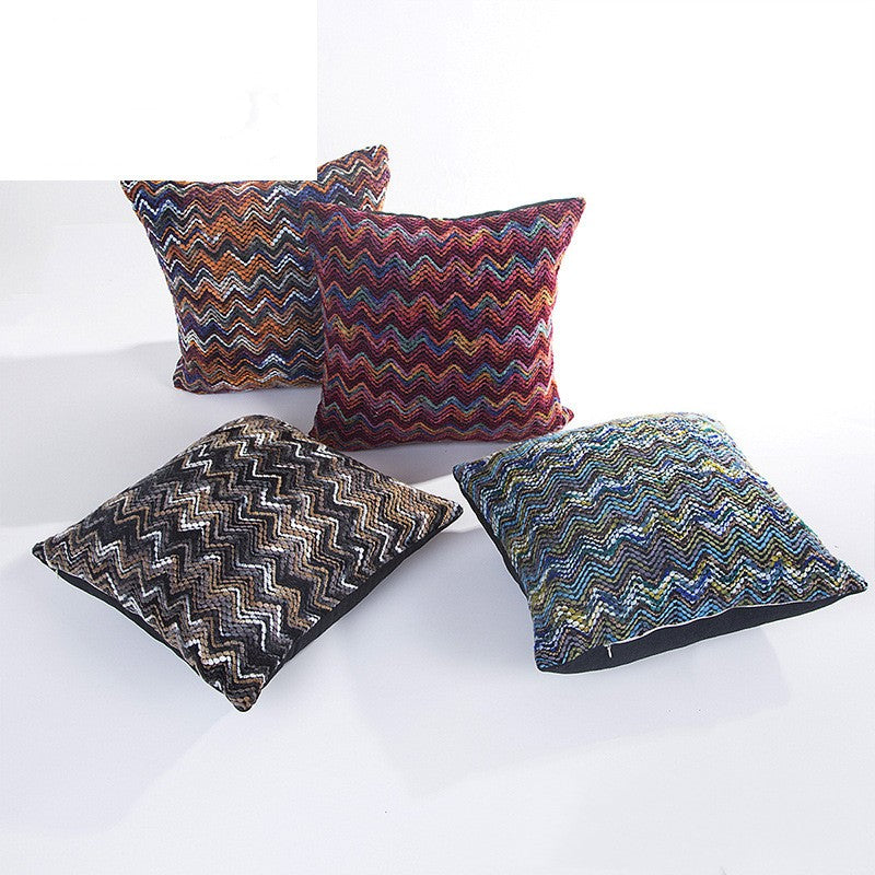 Blended Wool Stripes Cushion Cover 45x45cm - Modern Home Decor