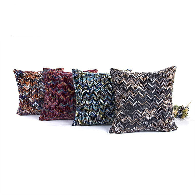 Blended Wool Stripes Cushion Cover 45x45cm - Modern Home Decor