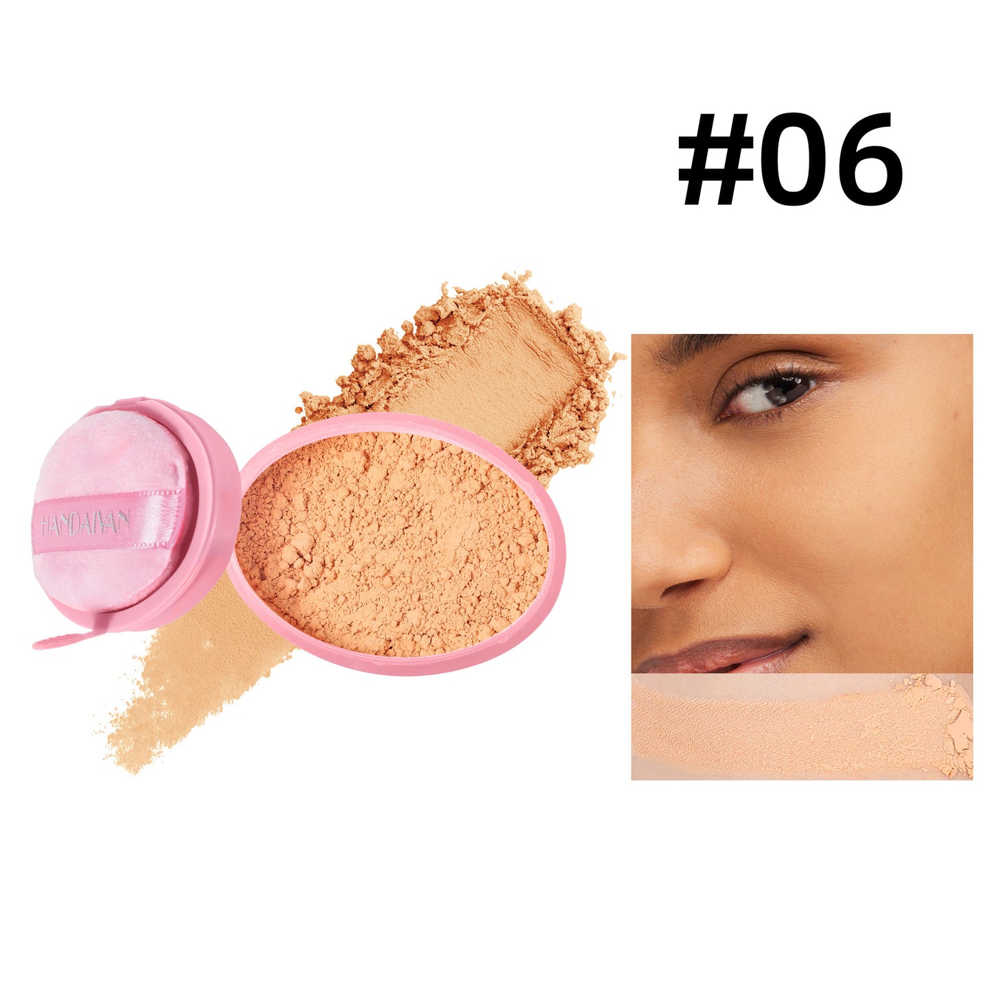 Concealing Waterproof Setting Powder - Oil Control, Brightening, Long-Lasting Makeup Finish