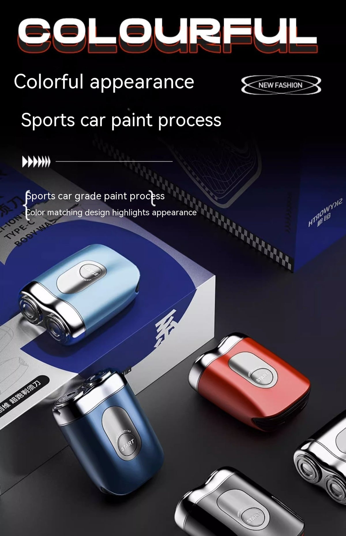 Electric Shaver for Men - Portable Rotary Razor
