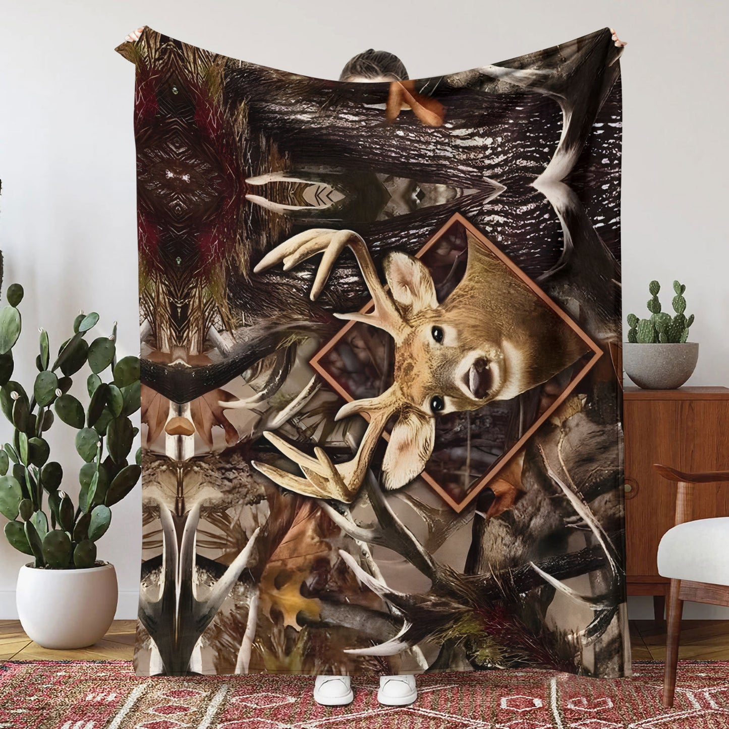 Printed Flannel Blanket Thick Double Layer Air Conditioning Blanket