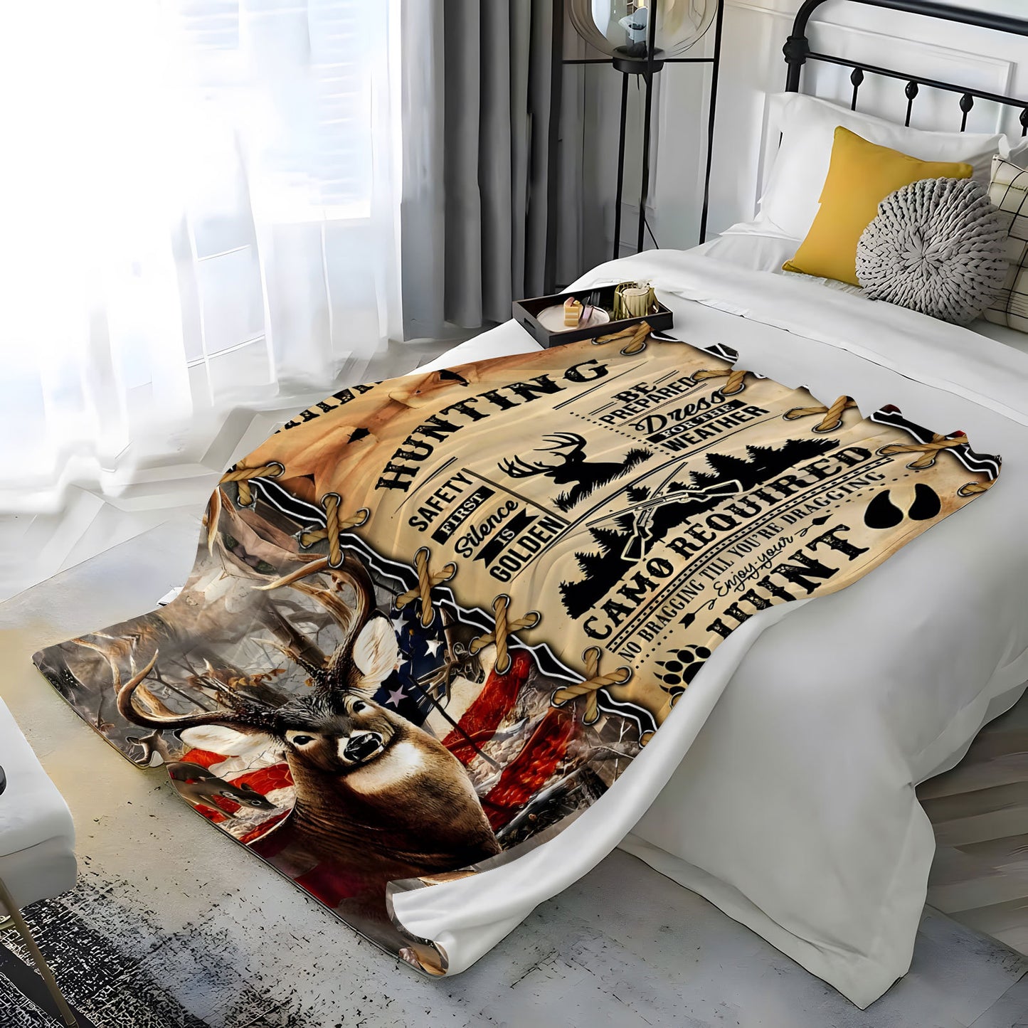 Printed Flannel Blanket Thick Double Layer Air Conditioning Blanket