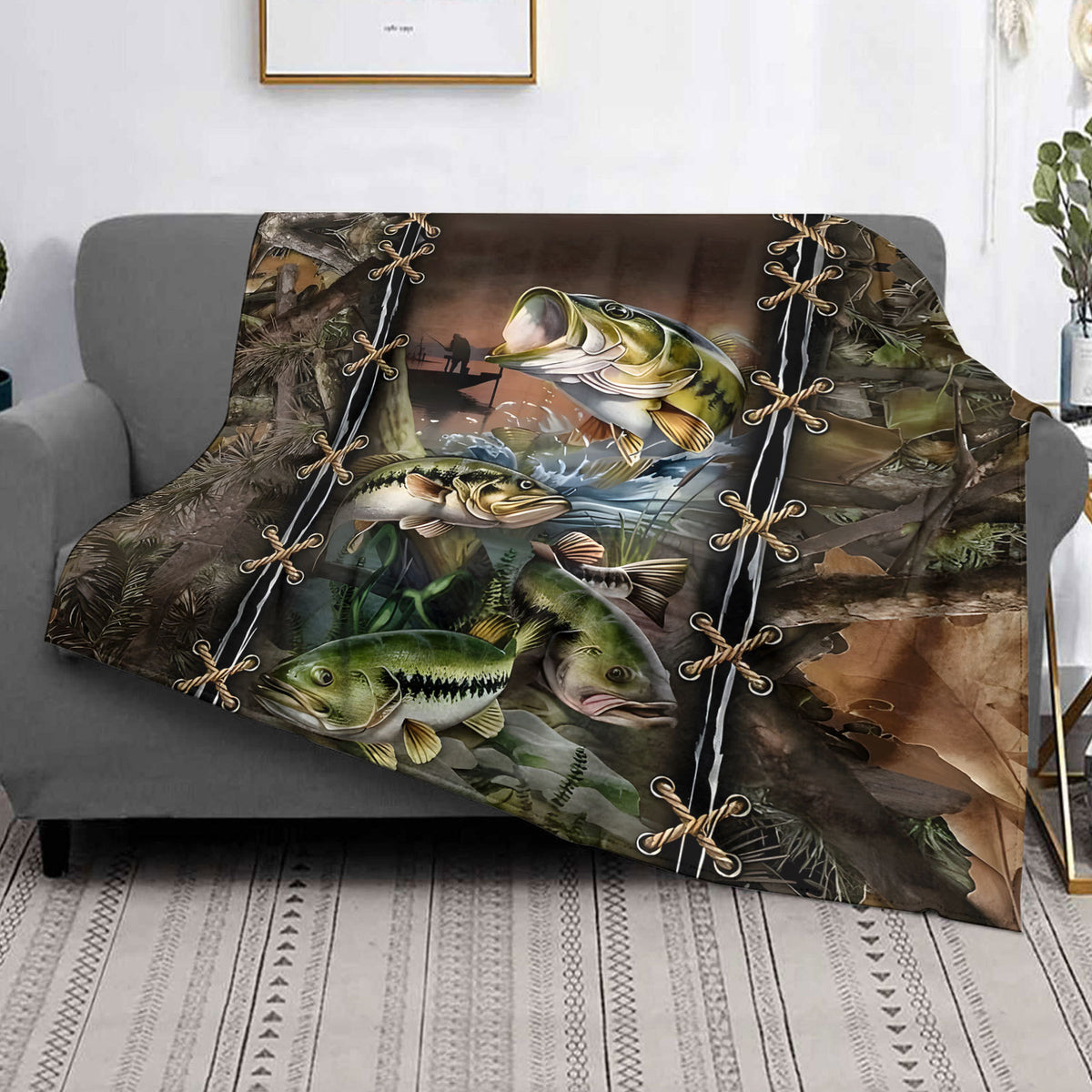 Printed Flannel Blanket Thick Double Layer Air Conditioning Blanket