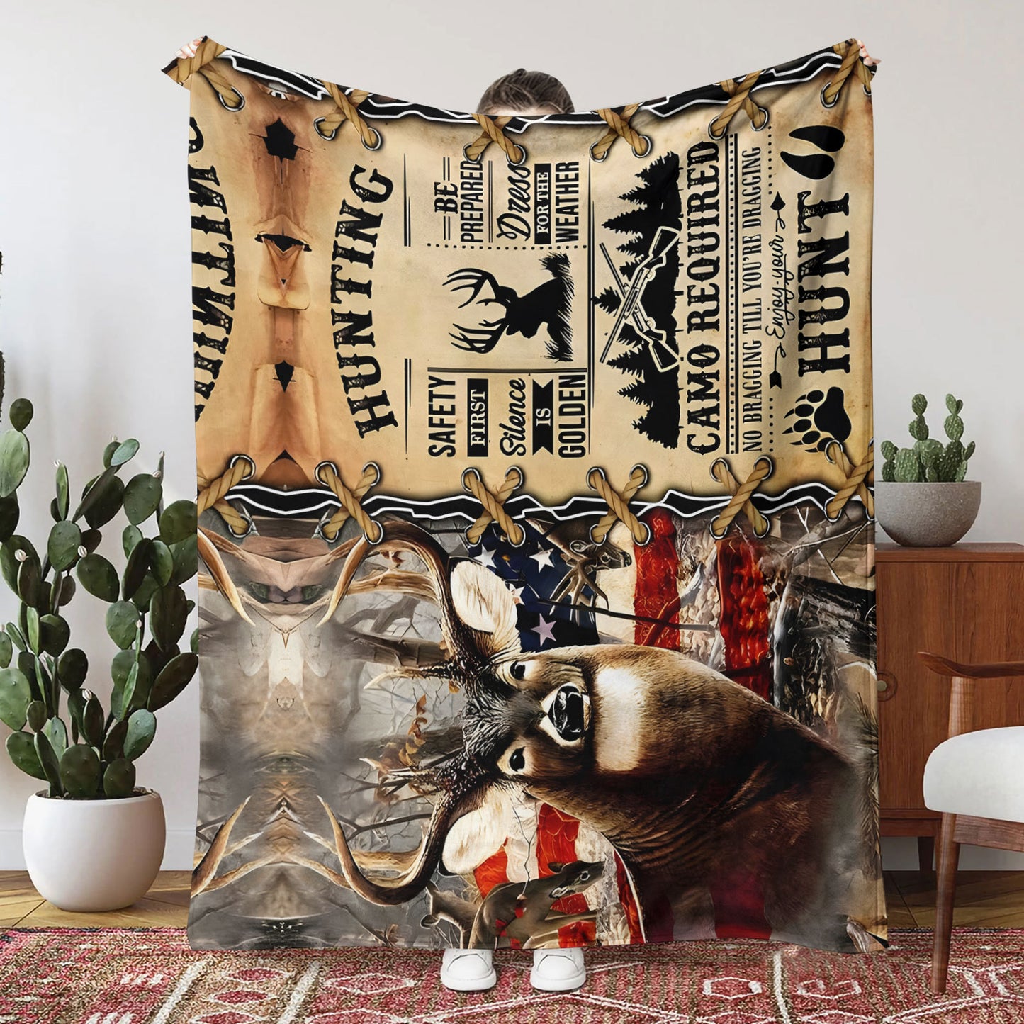 Printed Flannel Blanket Thick Double Layer Air Conditioning Blanket