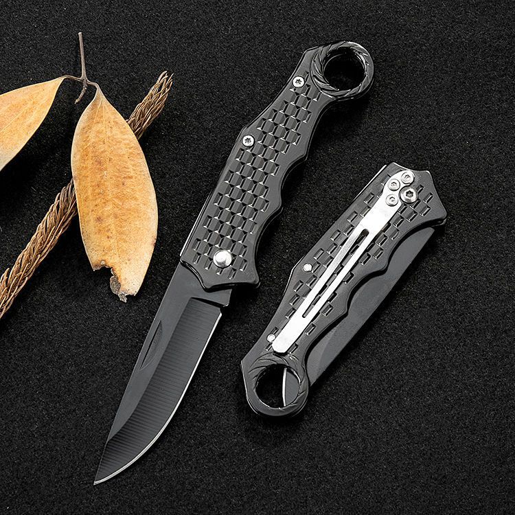 Portable Folding Survival Knife with Self-Defense and Cutter Features